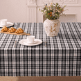 thumbnail image 2 of Sm:)e Black White Royal Stewart Tartan Plaid Tablecloth, Rectangle 55x84 Inch, Wrinkle-Resistant & Machine Washable Classic Check Table Cover for Dinner/Party Decoration/Holiday, 2 of 6