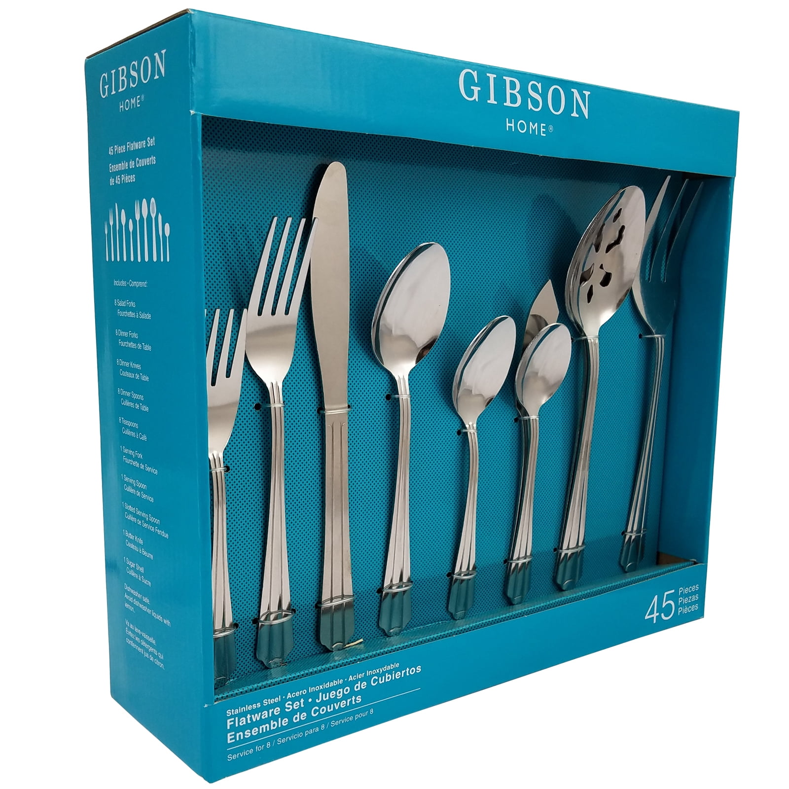 GB Classic Canberra 45 Piece Flatware Set