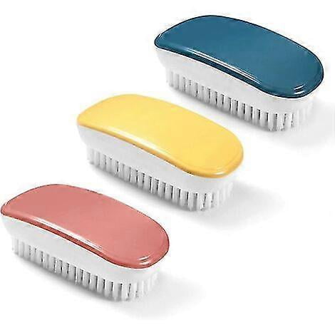 Soft Clothes Brush, Laundry Brush, 3 Piece Handheld Cleaning Brush Tool For Clothes, Shoes, Carpet, Kit Sink, Bath Tub (yellow, Red