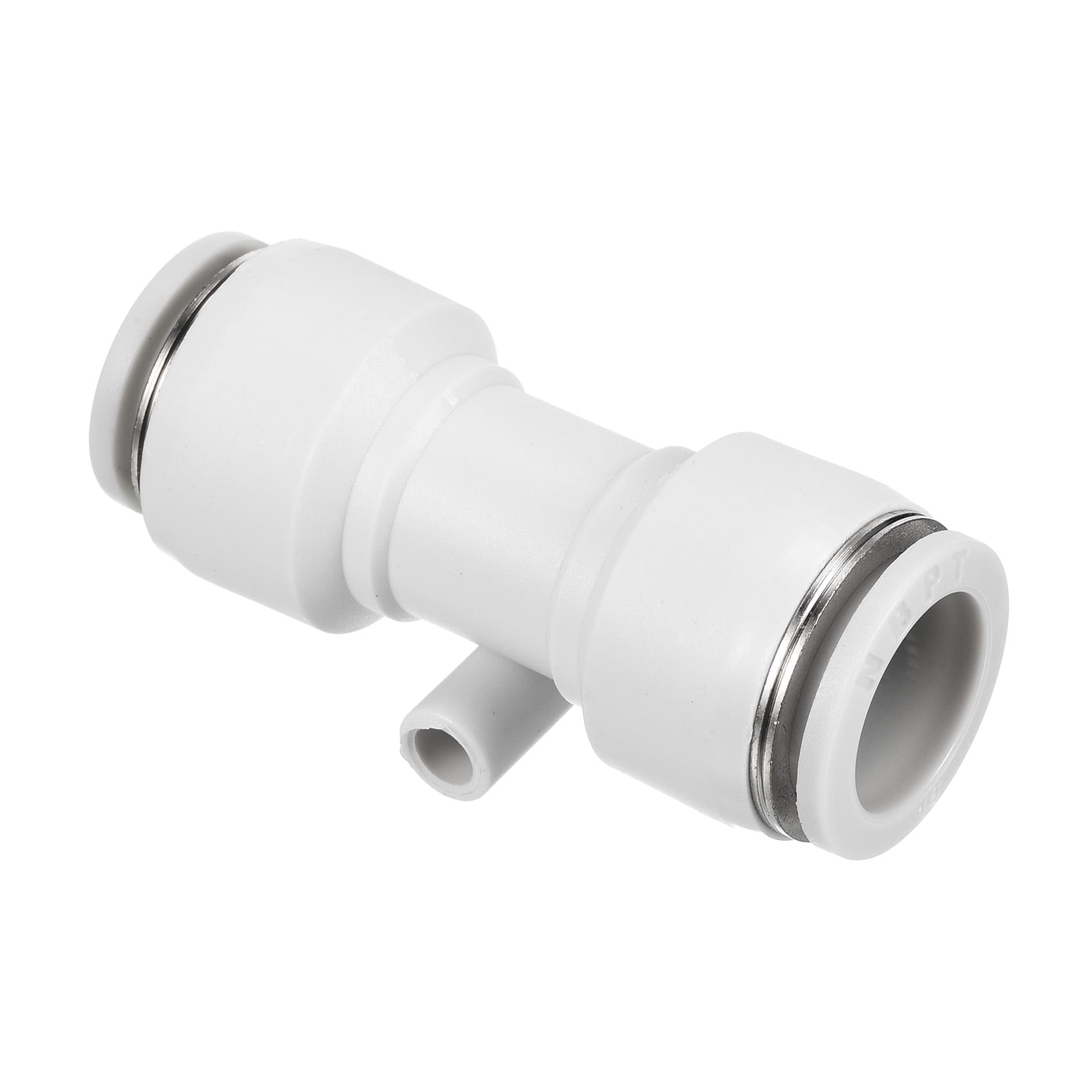 Uxcell 16mm to 14mm Reducing Push to Connect Air Line Fitting White
