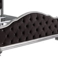 thumbnail image 4 of Benjara Queen Bed with Padded Headboard, Brown and Silver, 4 of 5