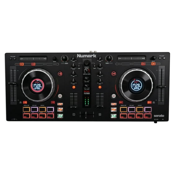 Numark Mixtrack Platinum 4 Ch Serato Dj Controller Jog Wheel Display Headphones