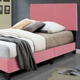 thumbnail image 5 of Better Home Products Nora Faux Leather Upholstered Twin Panel Bed in Pink, 5 of 6