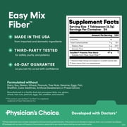 Physician’s Choice Easy Mix Fiber Powder - GLP-1 Friendly, Sugar Free, No Grit, Tasteless 5.7oz