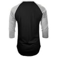 thumbnail image 4 of Ma Croix Men's Basic Baseball Raglan 3/4 Sleeve T-Shirts, 4 of 5