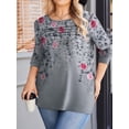 thumbnail image 4 of Weardear Plus Size Tops for Women Pleated Puff Long Sleeve Shirts Fall Tunic Top, 4 of 5