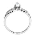 thumbnail image 3 of Womens Silver Rings High polished (no plating) Stainless Steel Ring with AAA Grade CZ in Clear DA149, 3 of 5