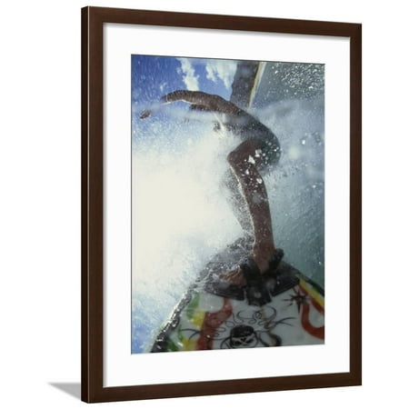 Man Wakeboarding Framed Print Wall Art (Best Speed For Wakeboarding)