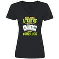 thumbnail image 3 of Inktastic Mahjong Women's V-Neck T-Shirt, 3 of 5