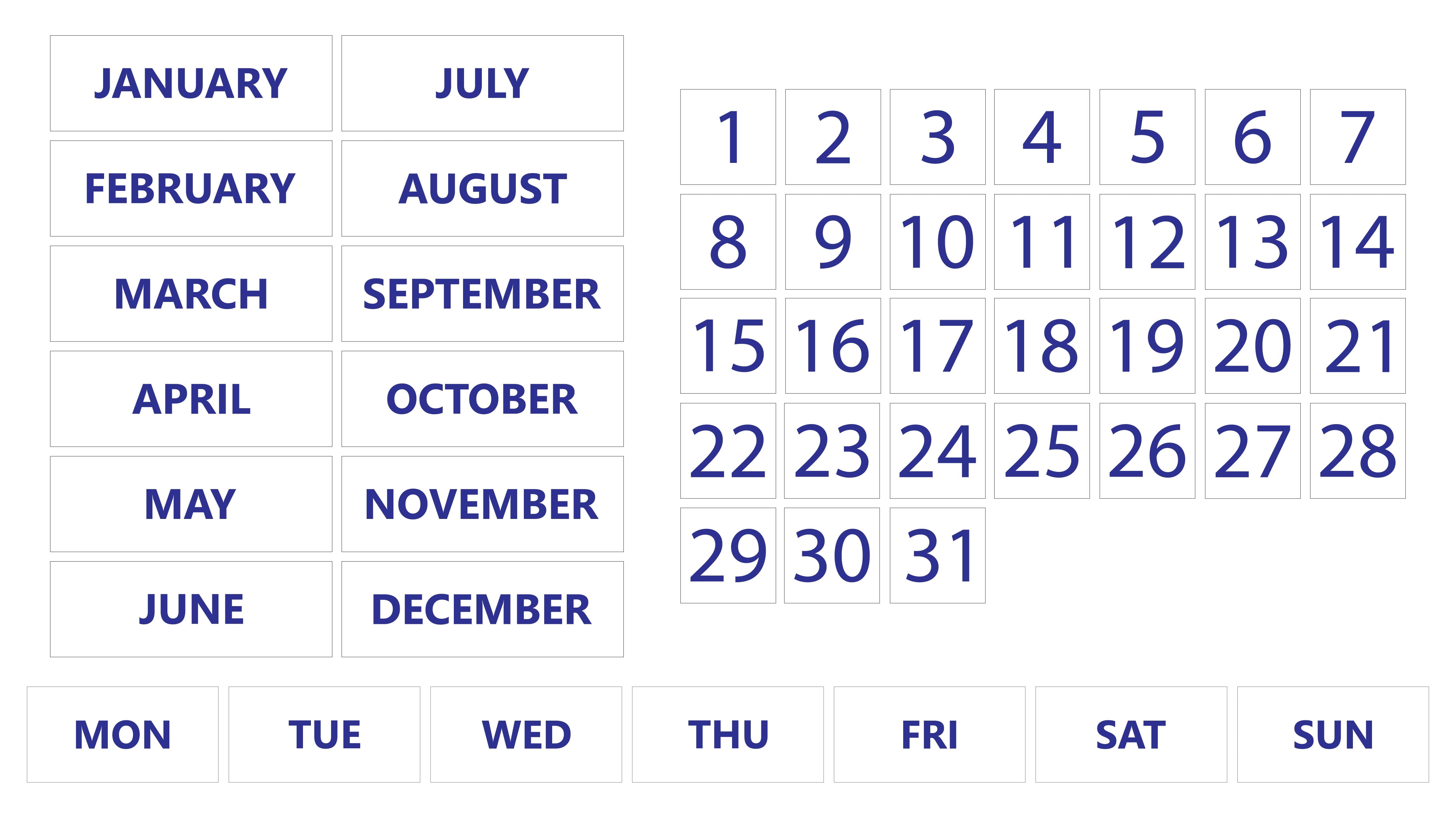 Whiteboard Calendar Magnet Non Abbreviated Bundle Dates Days Of The