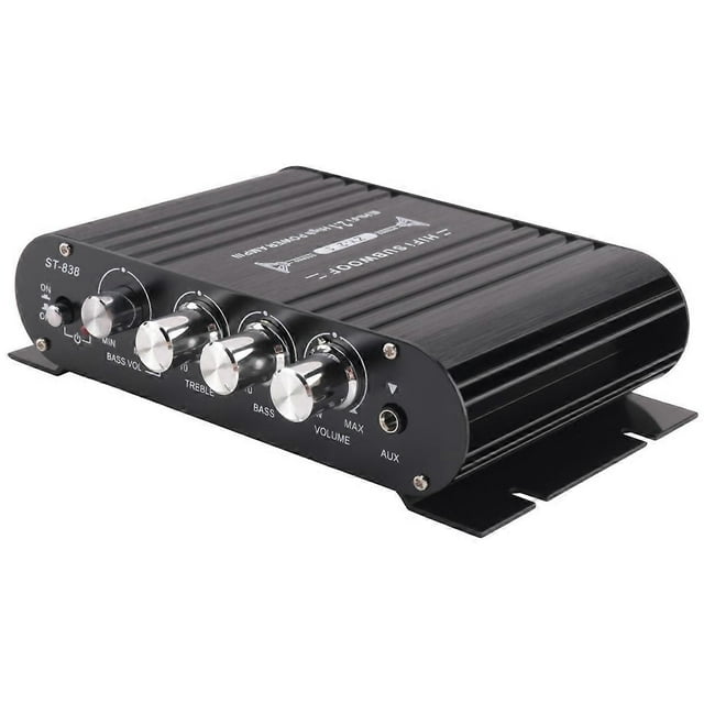 ST-838 HIFI Amplifier 2.1 Channel Car MP3 Mini Amp AUX Input High and Low Bass Adjustment Super Bass