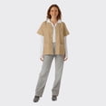 thumbnail image 3 of SPECTRUM UNIFORMS Scrub Tops Tunic Tops with Snap Front Women V-Neck Soft Fabric Ideal for Medical Professionals, Hospital and Lab Work Wear Khaki, 3 of 5