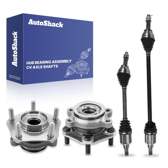 AutoShack Front CV Axle Shaft Wheel Hub Bearing Assemblies with ABS | Replacement for 2013-2019 Nissan Sentra | 4-PC