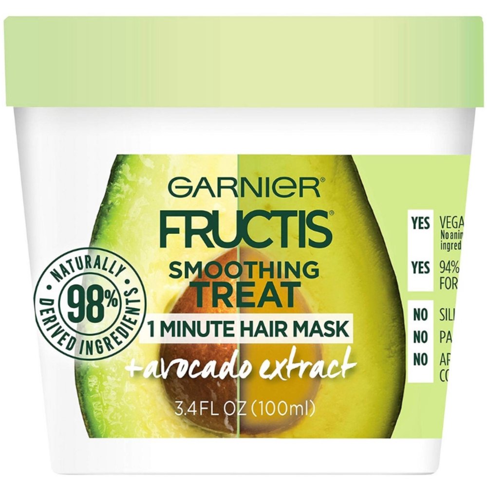 3 Pack Garnier Fructis Smoothing Treat 1 Minute Hair Mask Avocado