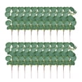 thumbnail image 1 of Wosthever 20 hojas de eucalipto artificiales de tallo largo, ramas de hojas falsas, accesorio de simulación de autoensamblaje, planta verde, Decoración hoja redonda/planta, 1 of 6