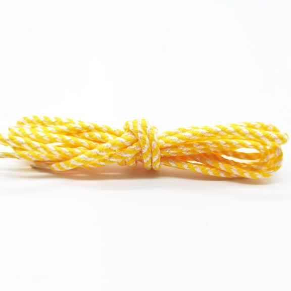 2 Pairs Round Boot Laces Retro Gold Wire Shoelaces for Boots, Work Boots & Hiking Shoes - 47 inch / 120CM