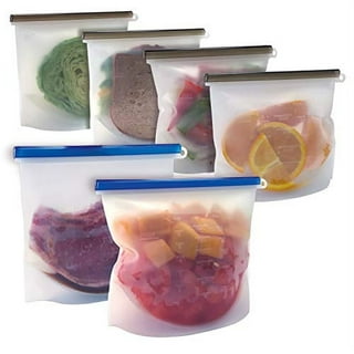 Silicone Bags Reusable Silicone Food Bag Reusable Sandwich Bags Reusable Ziplock  Bags Silicone Storage Bags Silicon Containers Plastic Conteiner Freezer  Gallon Size Zip Snack Lunch (Silicone bagss-5)