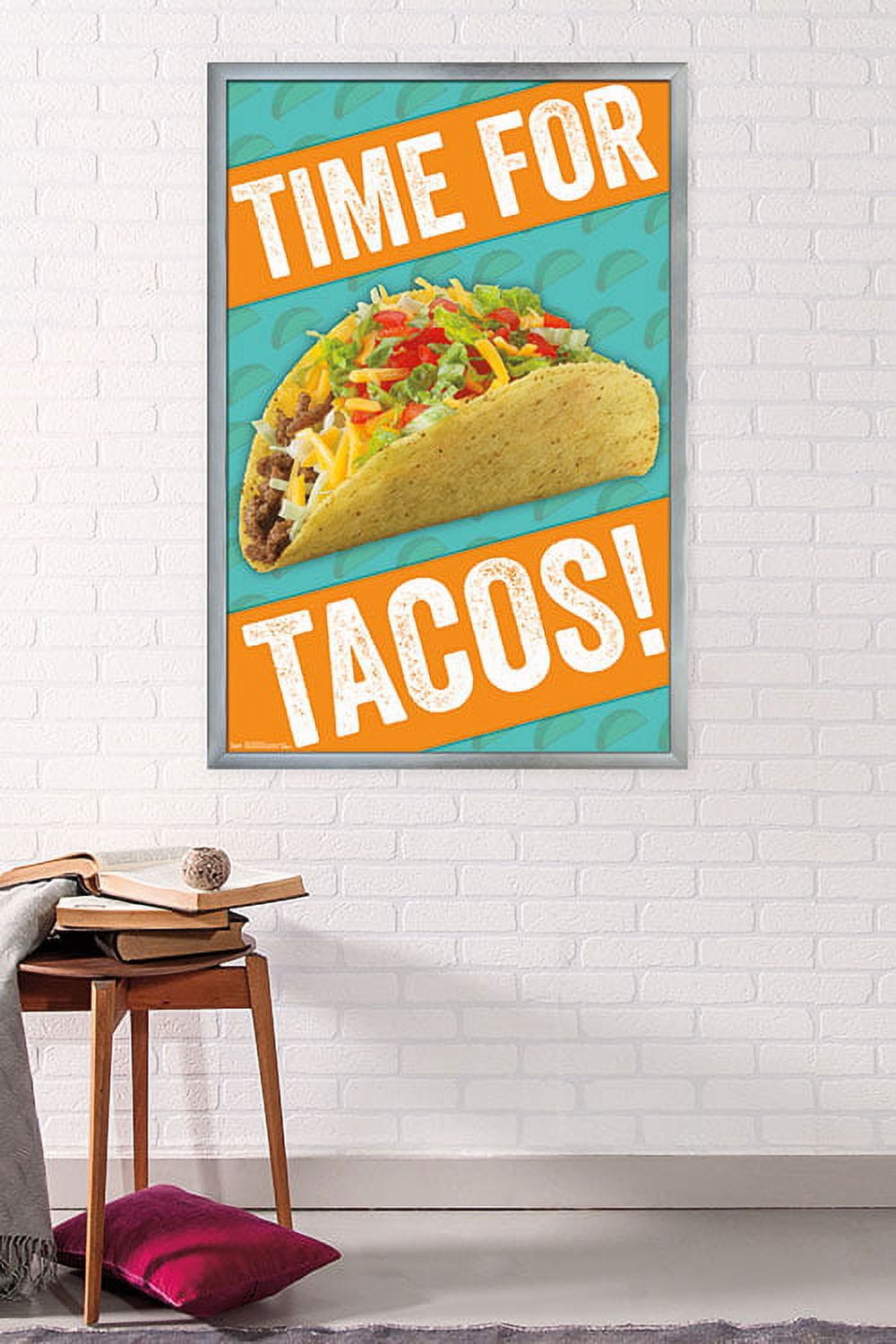 Time for Tacos! Wall Poster, 22.375" x 34", Framed