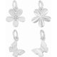 thumbnail image 1 of 4 colgantes de plata de ley 925 con forma de flor y mariposa, 2 estilos, con resorte de plata., 1 of 5