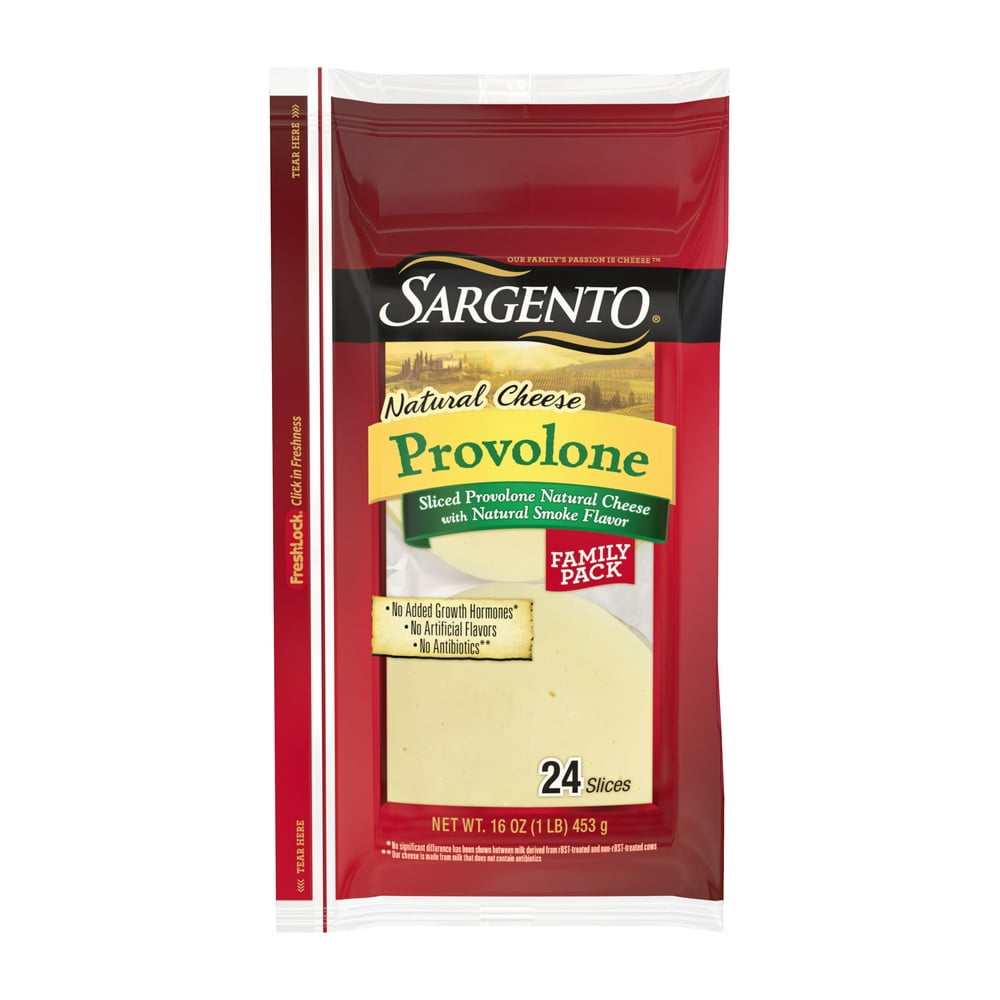Sargento® Sliced Provolone Natural Cheese with Natural Smoke Flavor, 24
