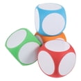 thumbnail image 3 of Miangastore 4Pcs DIY Rounded Foams Dice Draw Freely Blank Dice Erasable Dice Educational Toy, 3 of 9