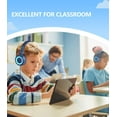 thumbnail image 4 of Upgrade USB Type C Kids Headphone for School, 94dB Safe Volume Limited, HD Stereo Sound, Foldable Lightweight On-Ear Headphones for Boys/Girls/Students/Tablet/Travel-Blue, 4 of 7