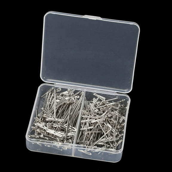 Mobutofu 110Pcs T Pins for Sewing Pin Wigs Professionals Dark Grey