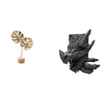 thumbnail image 1 of Escultura de hojas,Estatua de hoja de metal Escultura de hoja Decoración del hogar,Figura de hoja artística con decoraciones de hojas en la base,Figura de mesa,Estantes de sujetalibros, 1 of 8