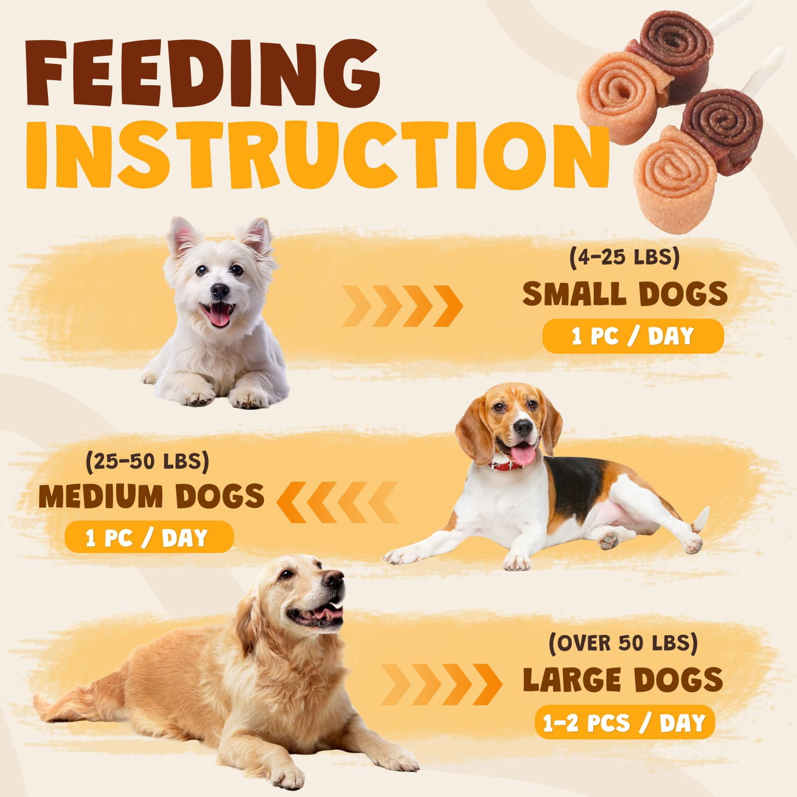 (2 pack) ASMPET Triple Flavor Rawhide Dog Treats, Chicken Duck Chew for Small Medium, Large Dogs, 10.5oz.