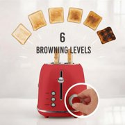 Nostalgia Classic Retro 2-Slice Toaster, Red