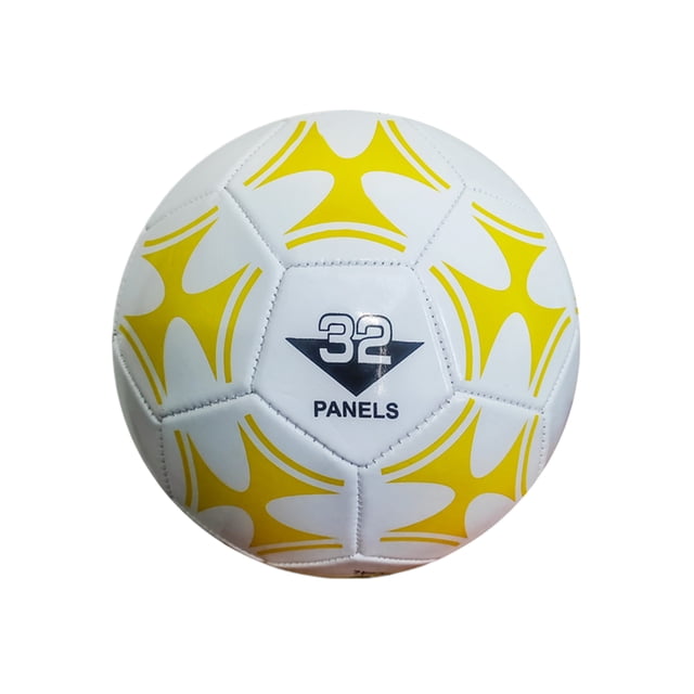 Transemion Enhanced Foot Feel Official Size 5 Soccer Ball For Professional Training White and yellow