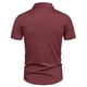 thumbnail image 3 of Los Hombres de Manga Corta Botón Arriba Camisa de Negocios Casual Color Sólido Botón Solapa Camisa de Moda, Poliéster con Corbata, Lavado de Manos, 3 of 7