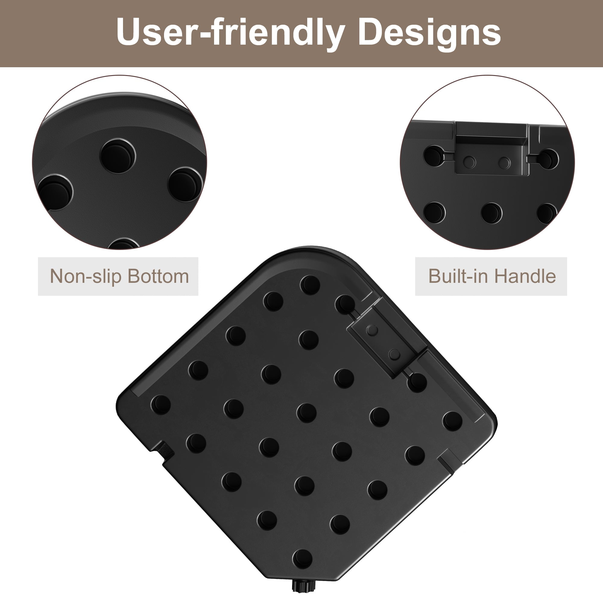 VECELO 4-Piece Heavy Duty Cantilever Offset Patio Umbrella Base, 181lb Capacity Water Sand/Filled Square Umbrella Stand with Easy-to-Fill Spouts for Garden, Backyard and Poolside, Black