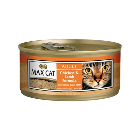 Nutro Max Cat Adult Chicken And Lamb Formula Canned Cat Food 5.5 Ounces (Pack Of 24)