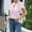 Pink, variant on Olyvenn Women's Round Neck Lace Up T Shirt Peplum Flounce Short Sleeve Eyelet Tops Summer Casual Cut Out Solid Color Blouse Pink L