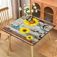 thumbnail image 2 of Card Table Covers Fitted Square 34x34 with Elastic Outdoor Tablecloth Square Elastic Tablecloths for Tables Waterproof Wipeable Table Cloths for Indoor,Picnic,Kitchen,Dinner, 2 of 4
