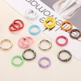 thumbnail image 3 of Uxcell 24 Pcs Trigger Spring O Rings, 0.6 Inch Round Snap Clip Small Welded Multi-Purpose Metal Rings, Light Green, 3 of 6