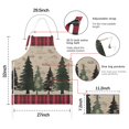thumbnail image 7 of Red and Green Christmas Apron-Garden Aprons for Women with Pockets-Cotton Linen Waterproof Kitchen Cooking Gardening Aprons Adjustable for Kitchen,Cooking,BBQ and Salon 32"x27", 7 of 7