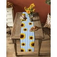 thumbnail image 5 of Blue Stripes Sunflower Table Runner 48 Inches, Country Botanical Floral Bed Runner Dresser Scarves Tabletop for Indoor Outdoor Parties/Ceremony/Banquet, 13" x 48", 5 of 8