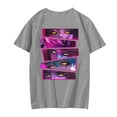 thumbnail image 4 of Pop cazadora para niña Demon Hunters Round-Neck Printed Anime Trio Poster T Shirt （Gray）, 4 of 4