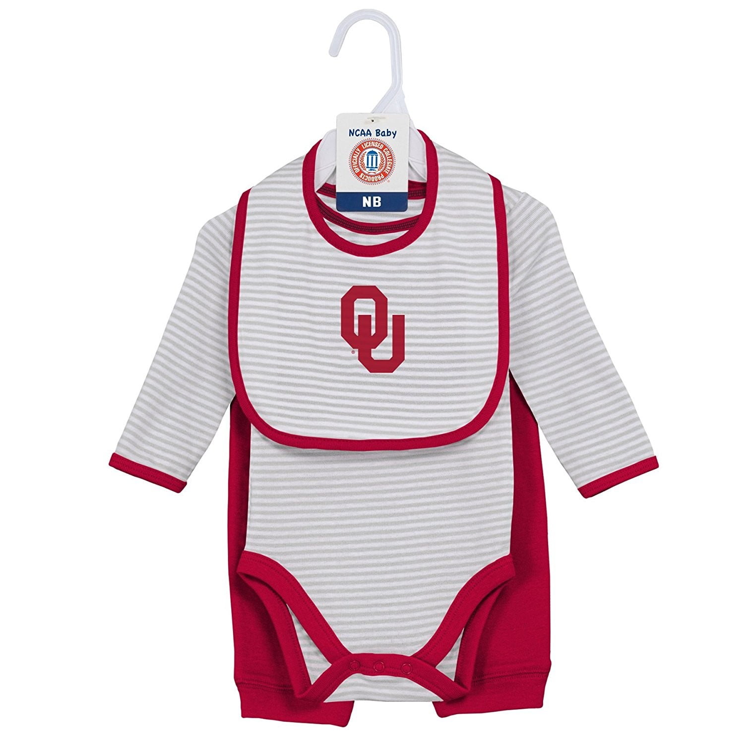 Oklahoma Sooners Infant "Interception" Pant Set with Creeper & Bib by