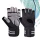 thumbnail image 3 of par de guantes de gimnasio antideslizantes y transpirables para levantamiento de pesas, guantes para entrenamiento de culturismo, talla L (negros)., 3 of 7