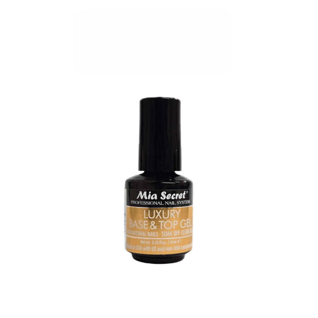 Mia Secret - Liquid Monomer 0.5 fl oz. + Clear Acrylic Powder 0.25 oz + Nail Prep 0.25 fl oz.+ Xtrabond 0.25 fl oz. + Luxury Base & Top Gel + Gel Cleanser 2oz - COMBO