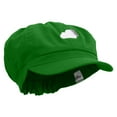 thumbnail image 5 of White Cloud Icon Embroidered Cotton Elastic Big Size Newsboy Cap - Lime XL-2XL, 5 of 5