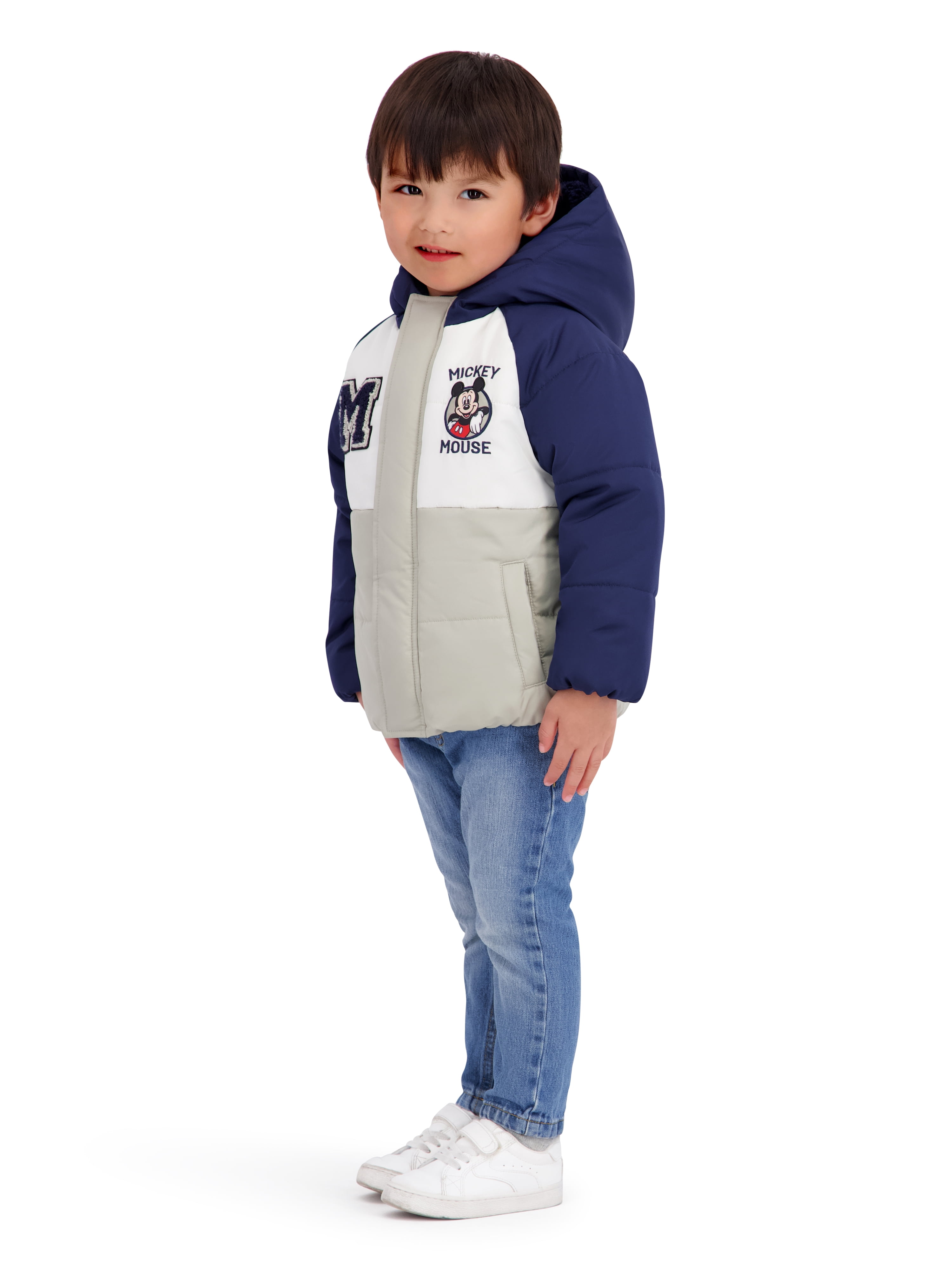 Character Toddler Boy Color- Block Puffer Jacket, Sizes 12M-5T
