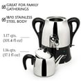 thumbnail image 2 of Korkmaz Caykolik A341-14 Stainless Steel Samovar 4.1 L, 138.5 Oz Electric Tea Maker, Inox, Chrome, Black 110 V US Plug 4.3-Quart, 2 of 7