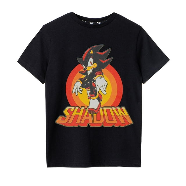 Sonic The Hedgehog T-Shirt à Manches Courtes pour Garçons Shadow Rings