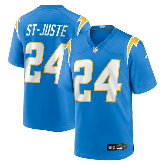 Men's Nike Benjamin St-Juste Powder Blue Los Angeles Chargers Team Game Jersey