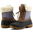 thumbnail image 7 of Bocca Women's Insulated Snow Boots Brown&Gray Mid-calf Winter Boots Lace-up 6M, 7 of 7