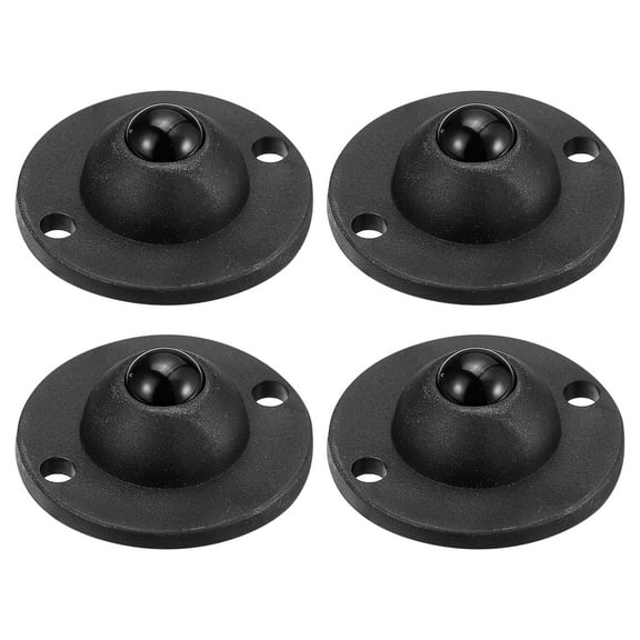 4Pack Adhesive Mini Caster Wheels, Swivel Universal Caster 360 Degree Rotation Sticky Pulleys (Black)